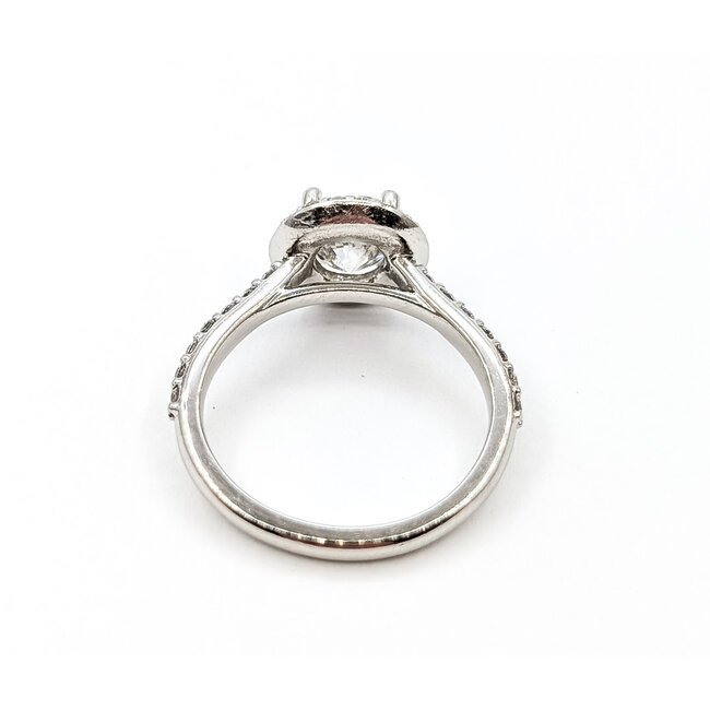 Ring Halo 1.25ct Round Lab Grown Diamond .40ctw Diamonds 950pt 10mm Sz6 5.28g 226030034