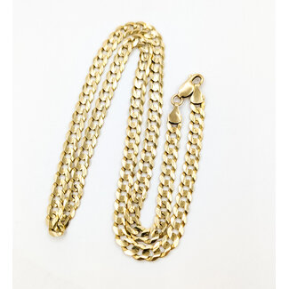 Necklace Curb Link 14ky 6mm 20" 23.1g 126022017