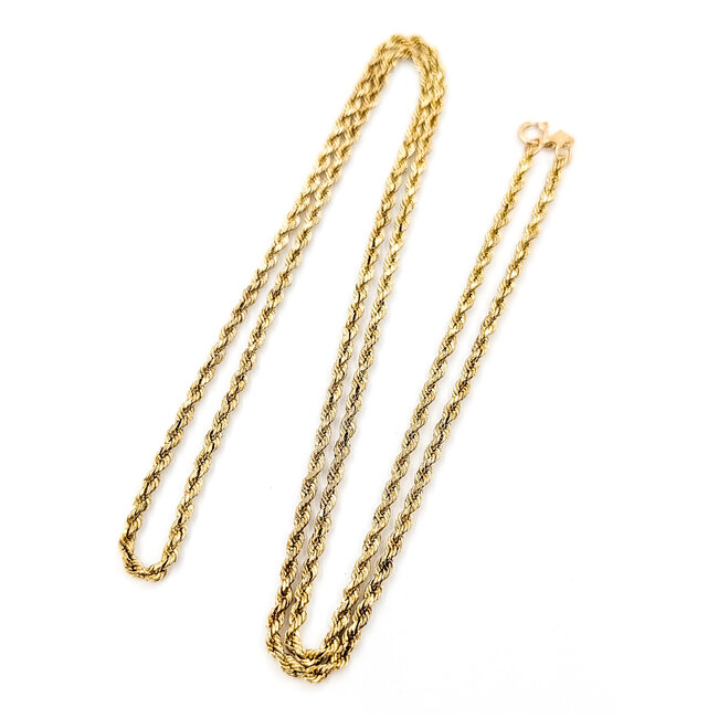Necklace Rope 10ky 2mm 20" 1.5g 226022005