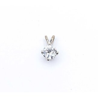 Pendant Solitaire .78ct Round Diamond 14kw .7g 126020060