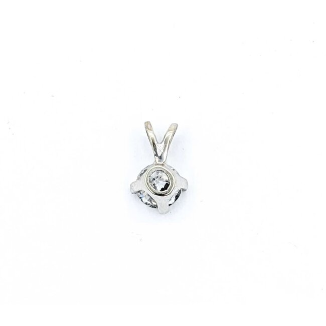 Pendant Solitaire .78ct Round Diamond 14kw .7g 126020060