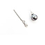Pendant Drop W/Chain 0.1ctw Round Diamonds 9.5mm Tahitian Pearl 14kw 1.2x.33" 18" 5.3g 226020047