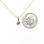 Pendant Solitaire Rope .25ct Round Diamond 10ky .6mm 18.5" .95g 226020076