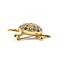 Brooch Turtle 0.3ctw Round Diamonds 2.5ct Blue Sapphire 18ky 1.75x1.1" 16.86g 226020038