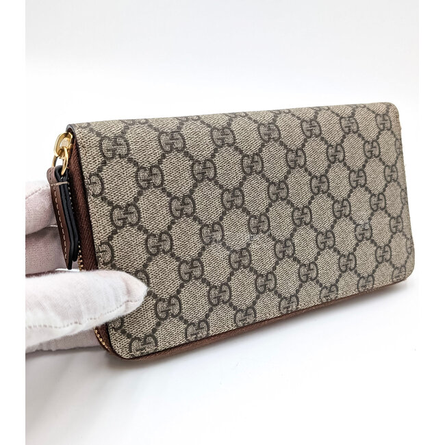 Wallet Gucci Zip Long GG Logo Canvas 126025036