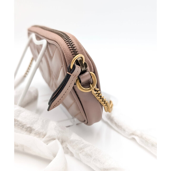 Crossbody Gucci Mini GG Marmont Matelasse Chain Porcelain Rose 126035010