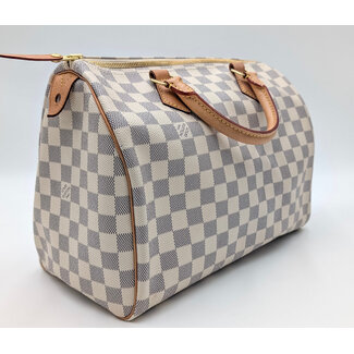 Handbag Louis Vuitton Speedy 30 Azur Damier 126035009
