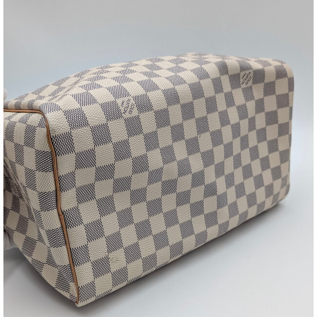 Handbag Louis Vuitton Speedy 30 Azur Damier 126035009