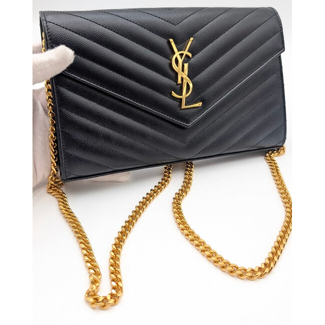 Handbag YSL Classic Cassandre Chain Wallet Grain de Poudre Leather 126035003