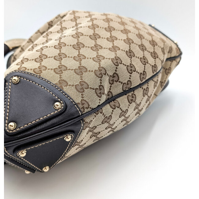 Handbag Gucci Indy Hobo Medium Beige Canvas 126035005