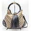 Handbag Gucci Indy Hobo Medium Beige Canvas 126035005