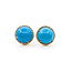 Earrings Stud Halo .25ctw Round Diamonds12mm Sleepy Beauty Turquoise 14ky 14mm 4.22g 226030046