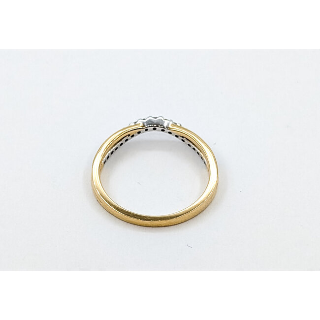 Ring Bridal Contour .25ctw Round Diamonds 14ky 3mm Sz7 2.22g 126030022