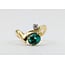 Ring Bespoke .10ct Round Diamond 1.75ct Green Tourmaline 18ky 3mm Sz6.5 6.97g 126030020