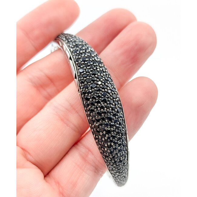 Bracelet John Hardy 6ctw Black Sapphire 925 14mm 7.25" 42.38g 226030043