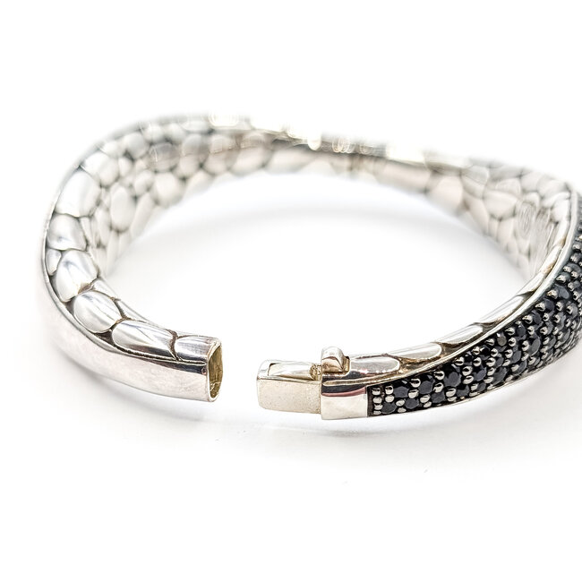 Bracelet John Hardy 6ctw Black Sapphire 925 14mm 7.25" 42.38g 226030043