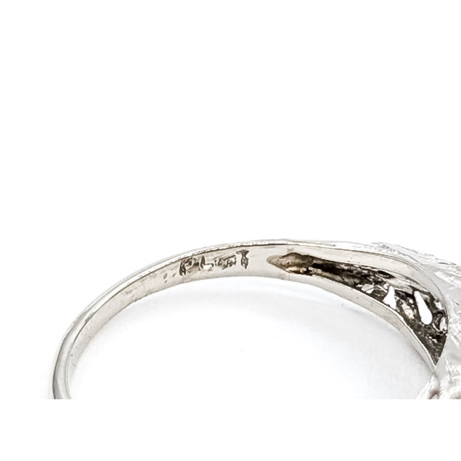 Ring Filigree Vintage 1.46ctw Lab Grown Diamond IGI .10ctw Diamonds Platinum Sz6 3.2g 126020005