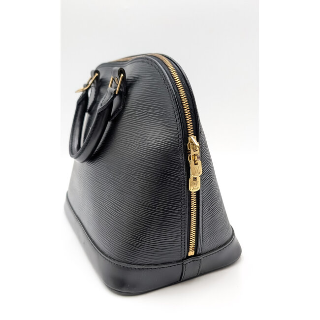 Handbag Louis Vuitton Alma Black Epi Leather W/Strap 126035044
