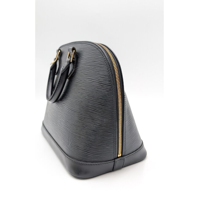 Handbag Louis Vuitton Alma Black Epi Leather W/Strap 126035044
