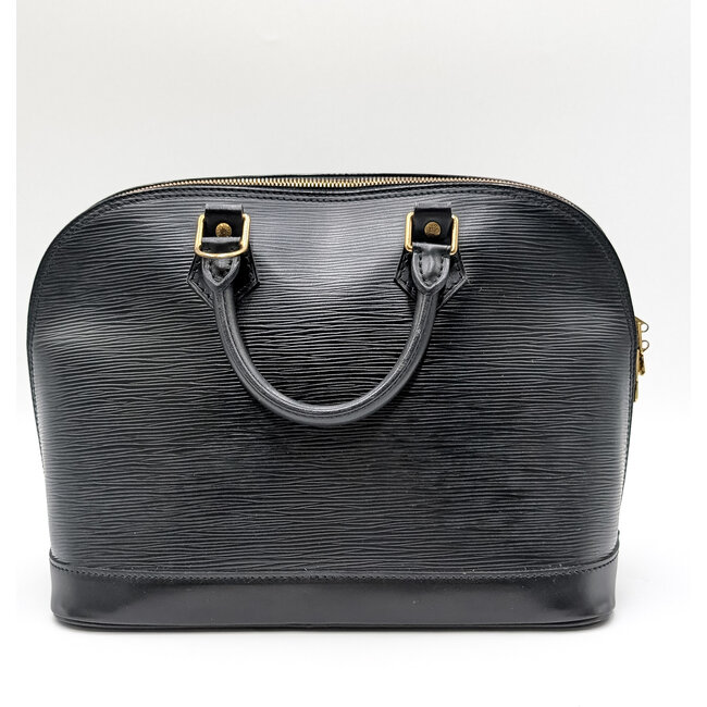 Handbag Louis Vuitton Alma Black Epi Leather W/Strap 126035044