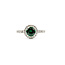 Ring Halo .25ctw Round Diamonds GIA Report: 6237740264 .88ct Green Tsavorite Garnet 18kw 2mm Sz6.5 2.92g 226030039