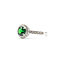 Ring Halo .25ctw Round Diamonds GIA Report: 6237740264 .88ct Green Tsavorite Garnet 18kw 2mm Sz6.5 2.92g 226030039