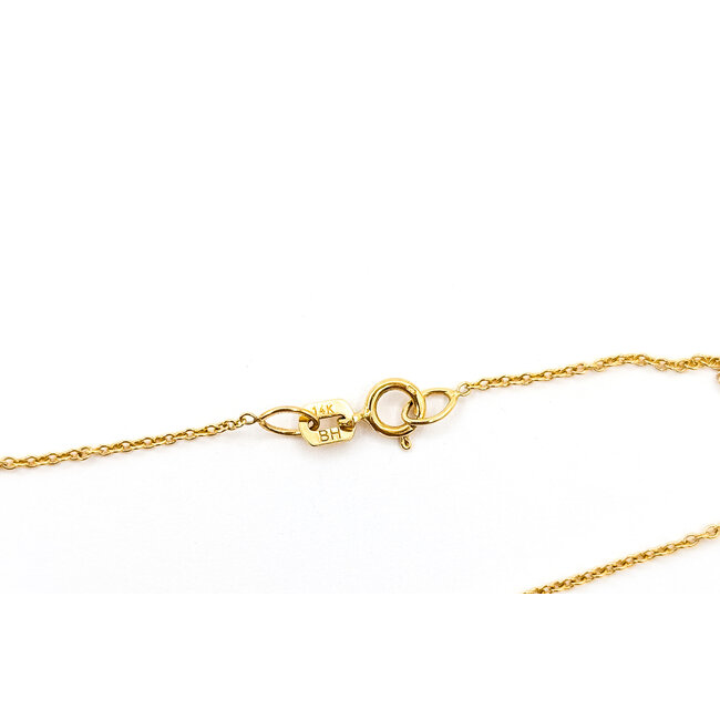 Pendant Seahorse .12ctw Round Diamonds  .33ctw Sapphires 14ky .9x.4" 15.5" 3.02g 226030045