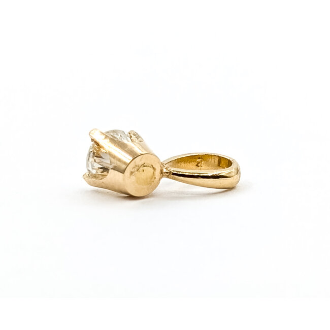 Pendant Solitaire .25ct Round Diamond 14ky 9.5x4mm .41g 226020070