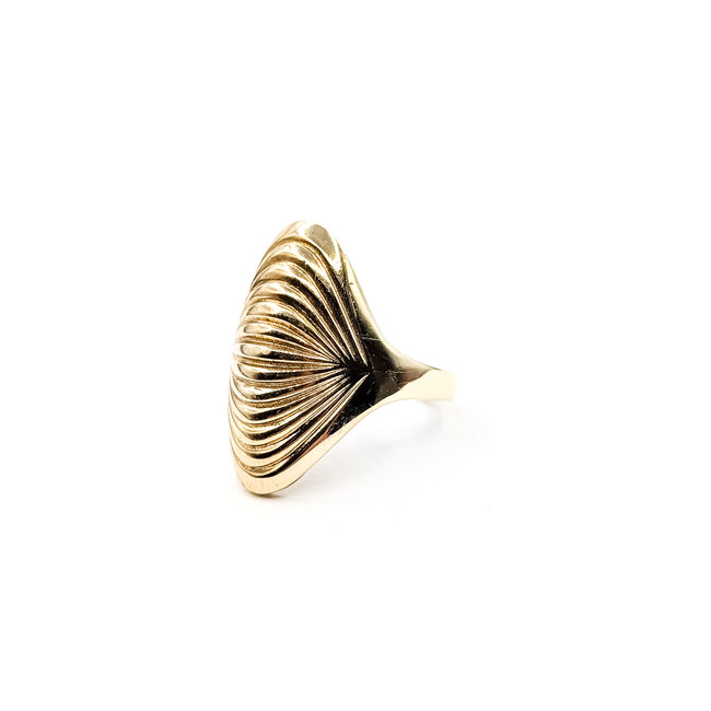 Ring Radiating Fluted Fan 10ky 22mm Sz6 5.38g 126022019