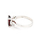 Ring  3-Stone 0.4ctw Baguette Diamonds 2.3ct Garnet 14kw 2mm Sz5.5 3.2g 126038012