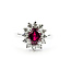 Ring Halo .51ctw Round Diamonds 1.25ct Ruby GIA Report: 2243072263 18kw 13x11mm Sz5.75 5.3g 125060096