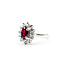 Ring Halo .51ctw Round Diamonds 1.25ct Ruby GIA Report: 2243072263 18kw 13x11mm Sz5.75 5.3g 125060096