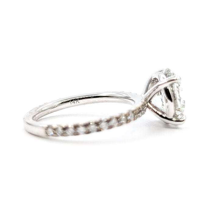 Ring Engagement 3.03ct Round Lab Grown Diamond IGI Report: 749507660 VVS2 F 0.5ctw Diamonds 14kw 2mm Sz5 2.75g 126038011