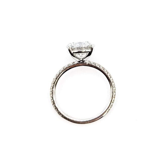 Ring Engagement 3.03ct Round Lab Grown Diamond IGI Report: 749507660 VVS2 F 0.5ctw Diamonds 14kw 2mm Sz5 2.75g 126038011