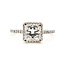 Ring 1.10ct Princess Lab Grown Diamond IGI: 728569486 .25ctw Round Diamonds 14kw sz6.5 1.95g 124050160