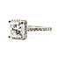 Ring 1.10ct Princess Lab Grown Diamond IGI: 728569486 .25ctw Round Diamonds 14kw sz6.5 1.95g 124050160