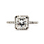 Ring 1.10ct Princess Lab Grown Diamond IGI: 728569486 .25ctw Round Diamonds 14kw sz6.5 1.95g 124050160
