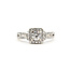 Ring Engagement 1.00ctw Round Diamonds 14kw 3mm Sz6.5 4.5g 126038042