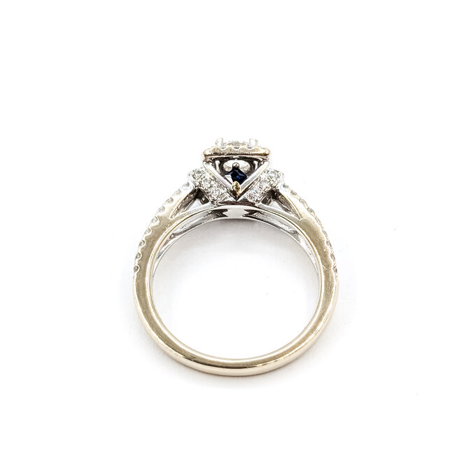 Ring Engagement 1.00ctw Round Diamonds 14kw 3mm Sz6.5 4.5g 126038042
