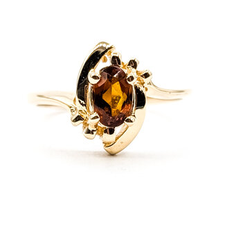 Ring Bypass .50ct Mozambique Garnet 14ky 1.75mm Sz5.5 2.66g 126030031