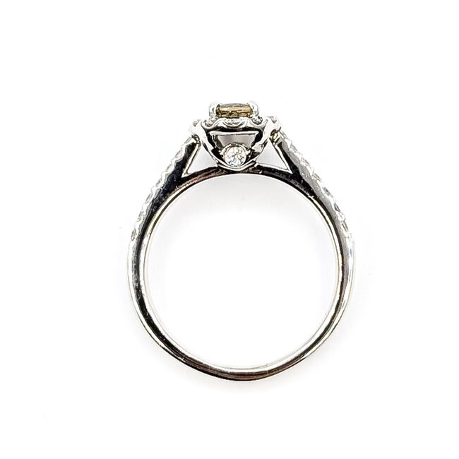 Ring Halo 0.5ctw Near Colorless Diamonds 0.65ct Oval Alexandrite 14kw Sz7 3.2g 125120086