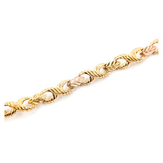 Bracelet XO Leaf Link 14ky 4.7mm 7.25" 6.7g 126032001