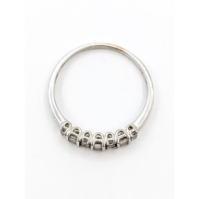 Ring Bridal .25ctw Round & Baguette Diamonds 14kw 3.5mm Sz9 2.02g 126030029