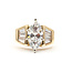 Ring 1.53ct Marquise Lab Grown Diamond IGI: LG671435406 VVS2 E .50ctw Baguette Diamonds 14ky sz7 9mm 6.82g 124060202