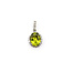 Pendant Halo Drop .23ct Round Diamonds 1.82ct Green Peridot 900pt .75x.4" 2.12g 126030054