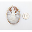 Brooch Cameo 1.6x1.25" Shell 14ky 2x1.5" 8.82g 126030041