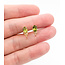 Earrings Screwback Post .01ctw Round Diamonds 2ctw Yellowish Green Peridot 9ky .5x.2" 1.76g 126030060