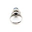 Ring Halo Ballerina .47ctw Round & Baguette Diamonds 2.16ct Black Opal 900pt 3mm Sz5.5 7.3g 126030056
