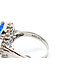 Ring Halo .30ctw Round Diamonds 10ct Swiss Blue Topaz 900pt 2.8mm Sz7 9.07g 126030052