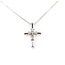 Pendant Cross 0.10ct Round Diamonds 14kw .6x.4" 14-16" 1.97g 126030066
